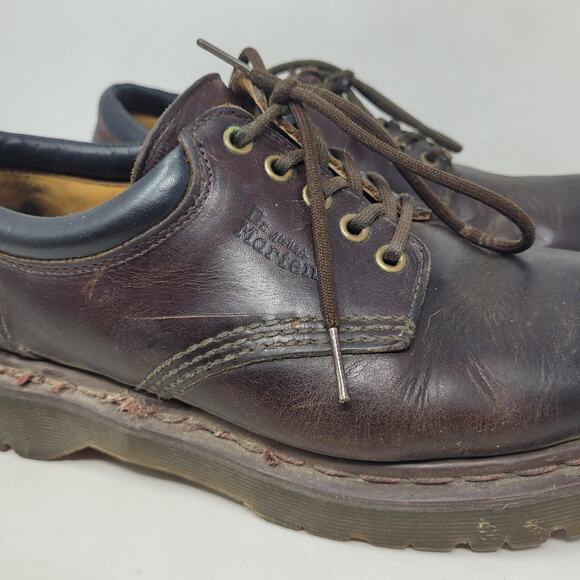 Vintage Dr. Martens Shoes Mens UK9 US10 Brown Leather 5-Eye Oxford England 8053 main image 7